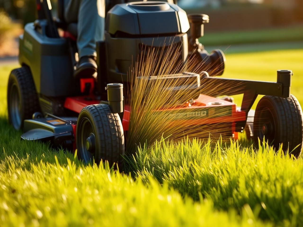 Efrain working on a Fresno lawn